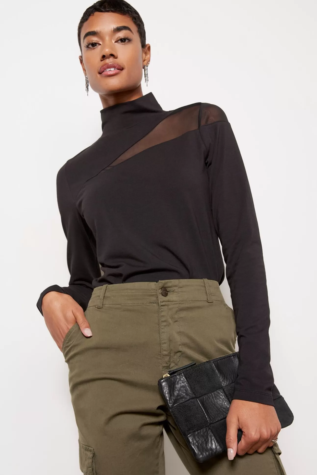 Adri Mesh Cutout Top^EVEREVE Cheap