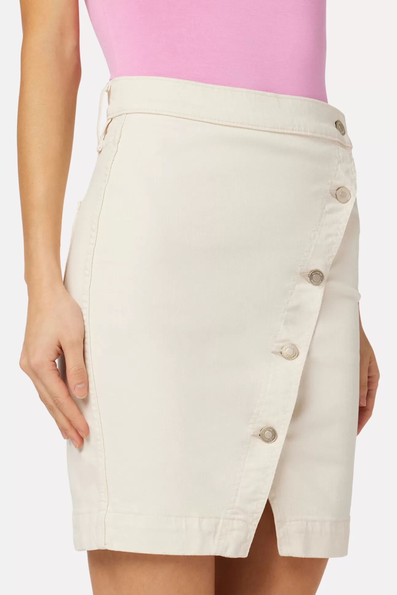 Asymmetrical Knee Length Pencil Skirt^HUDSON Best Sale