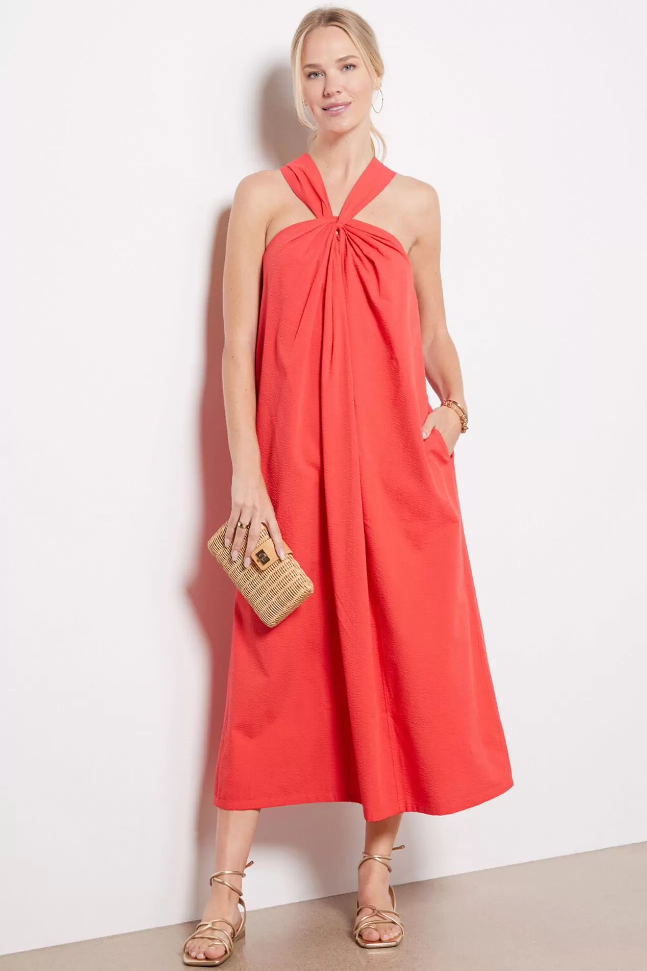 Bay Twist Seersucker Dress^FAHERTY Shop