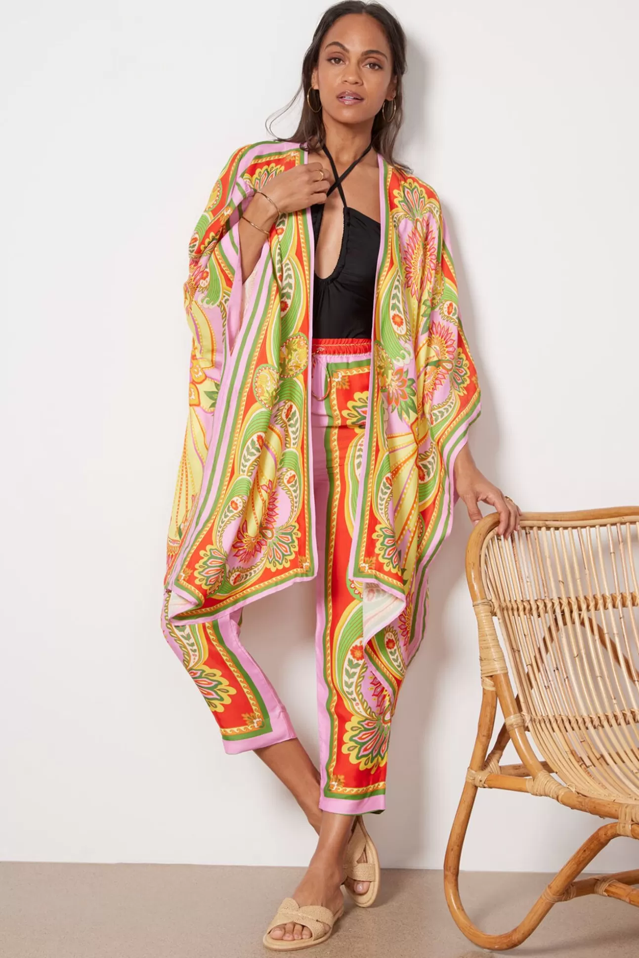 Beach Toucans Scarf Multi Kimono^FARM RIO Shop