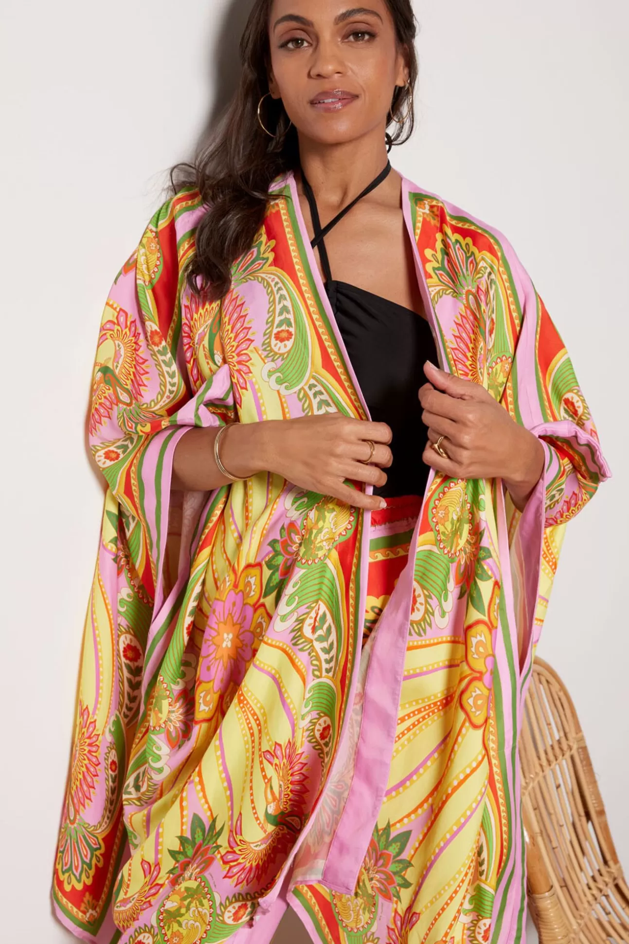 Beach Toucans Scarf Multi Kimono^FARM RIO Shop