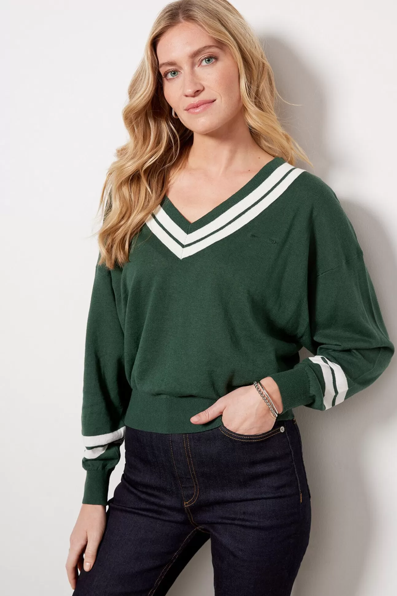 Bonita Knit Crew Pullover^THE UPSIDE Clearance