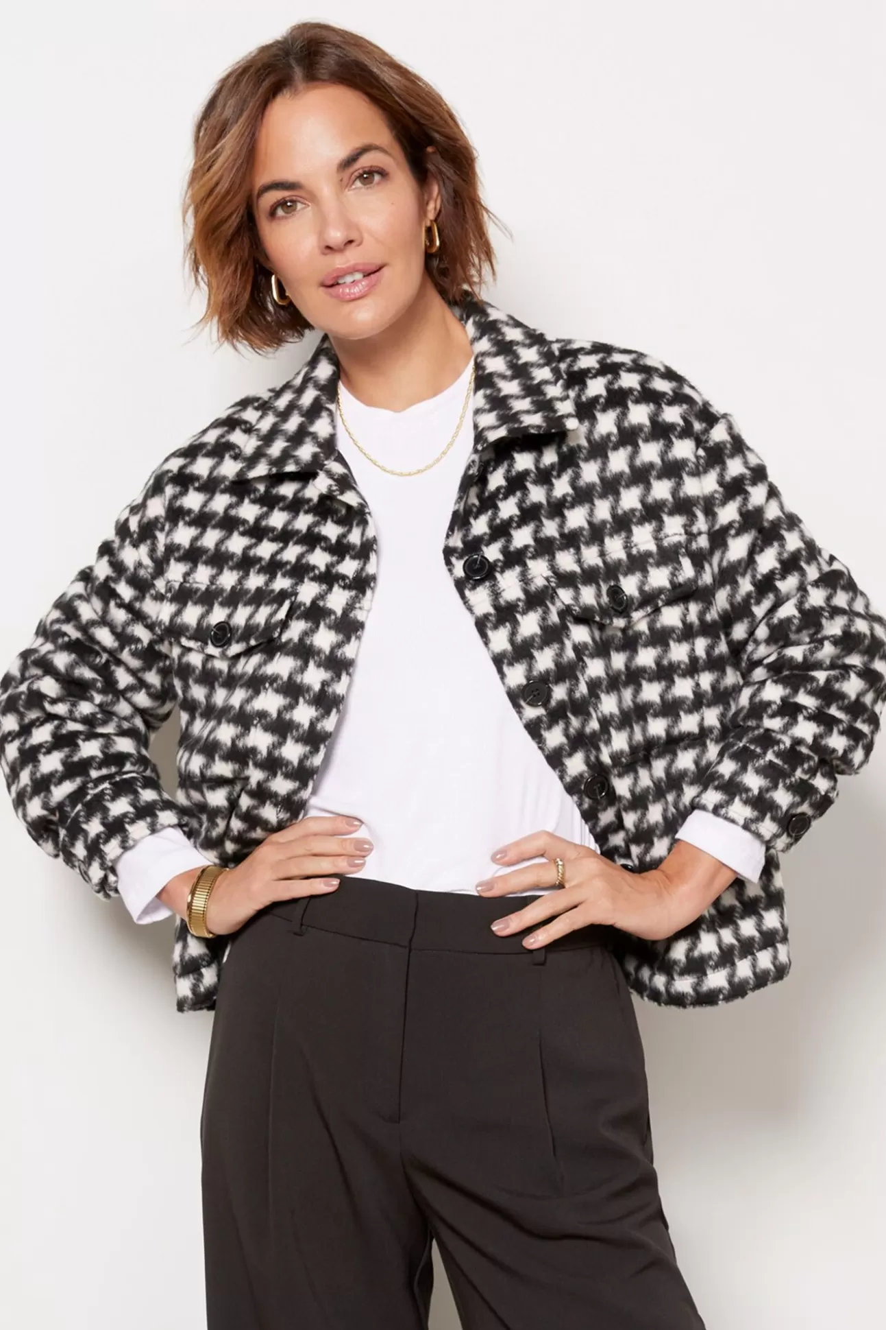 Brushed Houndstooth Shacket^SANCTUARY Flash Sale