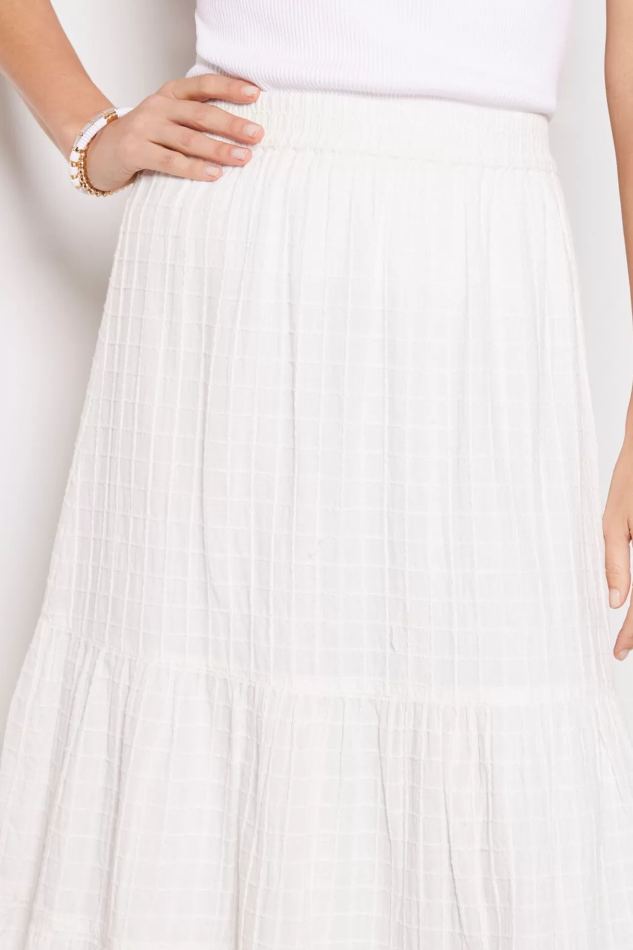 Cala Windowpane Skirt^FAHERTY Online