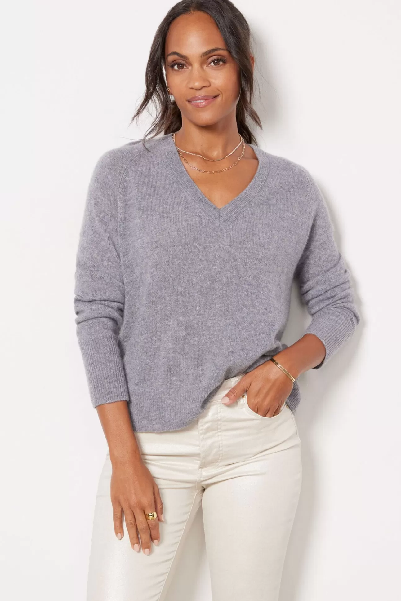 Cecilia Vneck Cashmere Pullover^EVEREVE Cheap