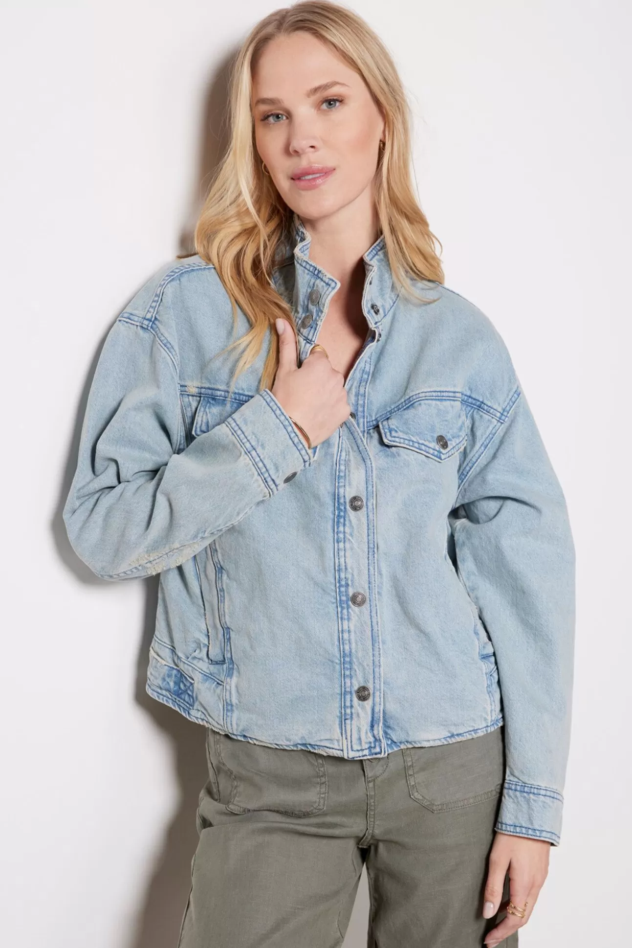 Crystal Utility Denim Jacket^FREE PEOPLE Hot