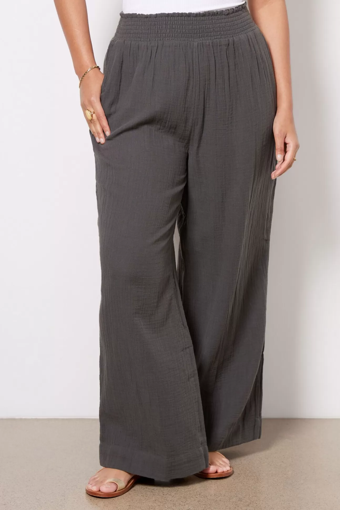 Dream Cotton Gauze Wide Leg Pant^FAHERTY Store