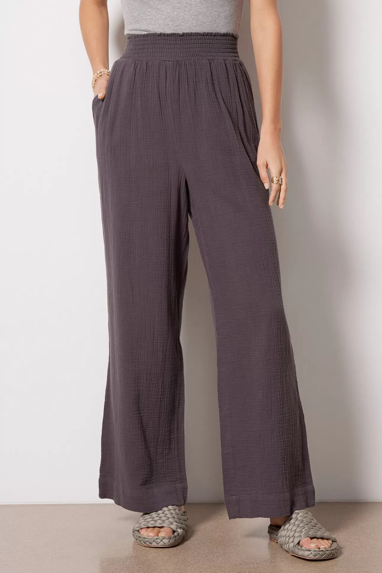 Dream Cotton Gauze Wide Leg Pant^FAHERTY Store