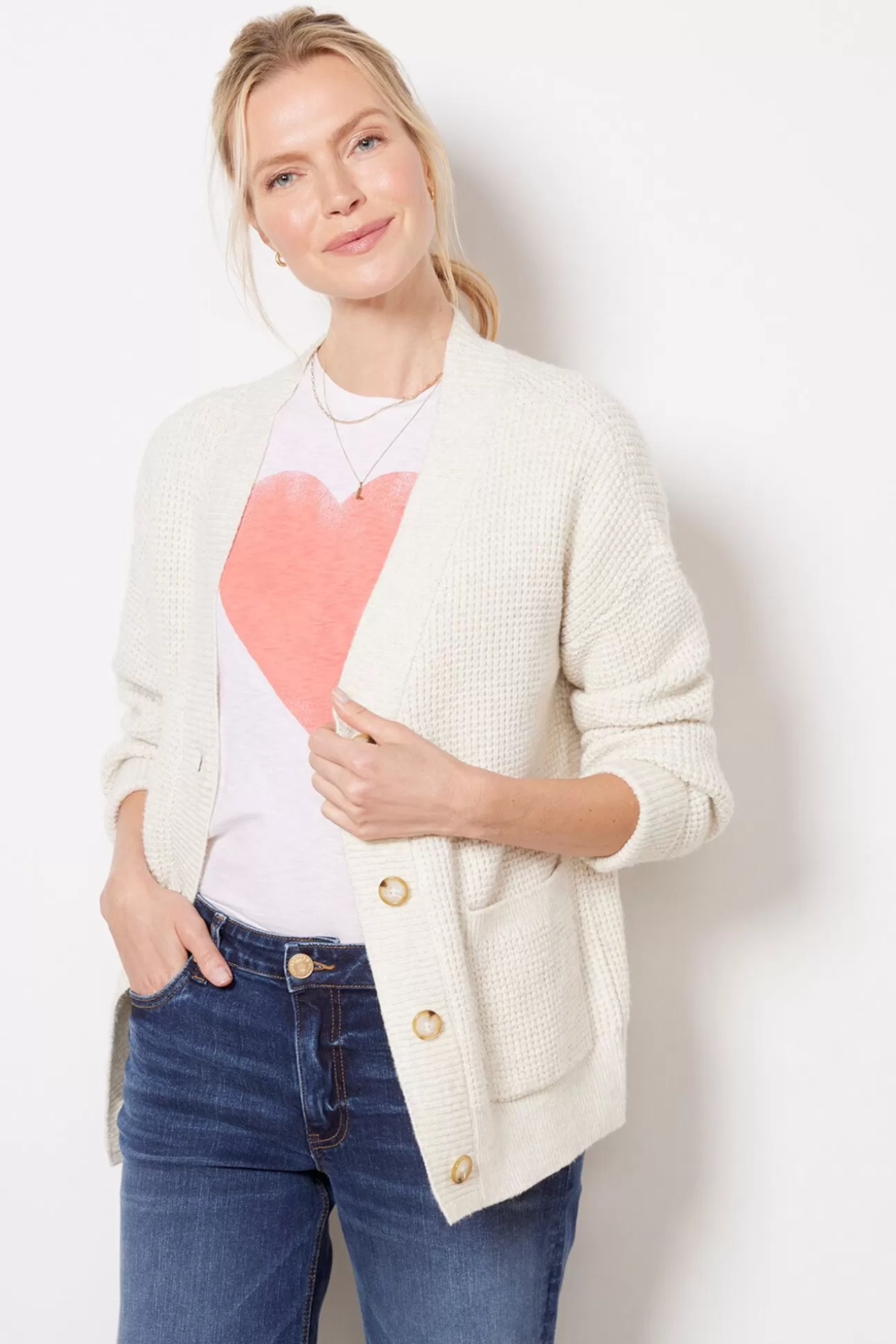 Eden Waffle Cardigan^EVEREVE Store