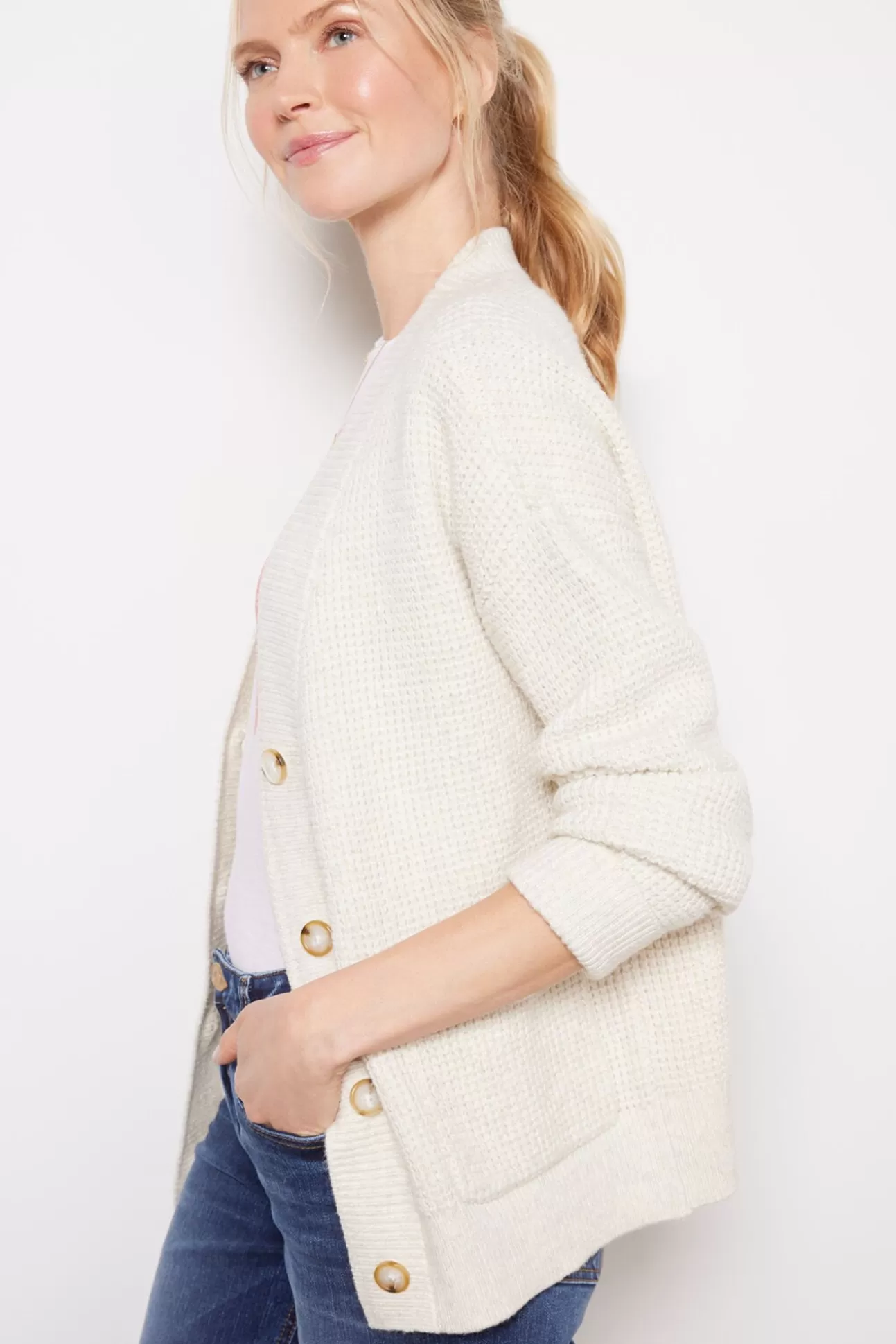 Eden Waffle Cardigan^EVEREVE Store