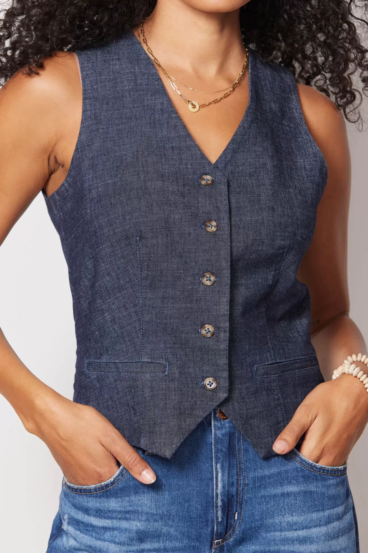 Ever Denim Vest^EVEREVE Discount