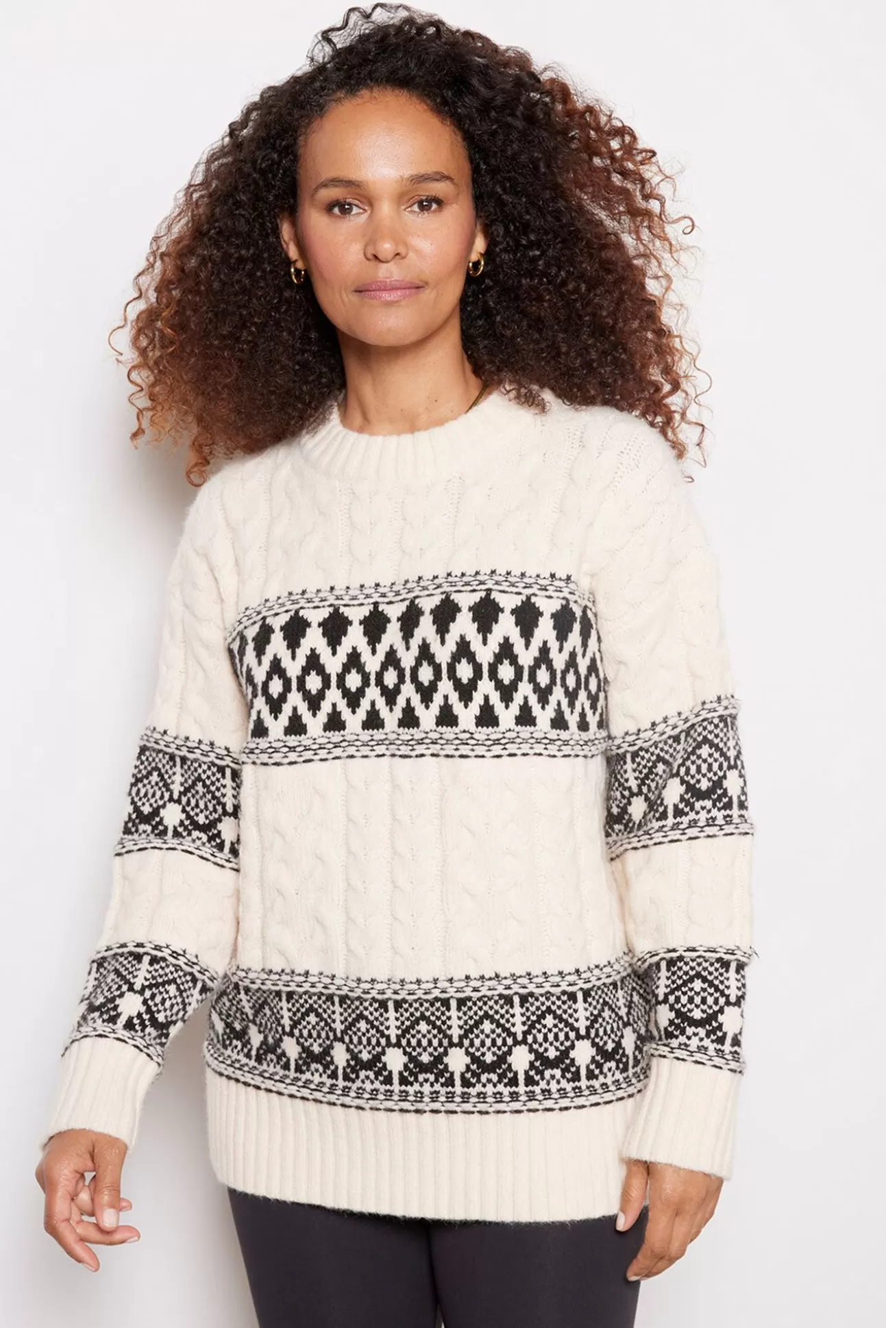 Fair Isle Oversized Pullover^LINE AND DOT Best