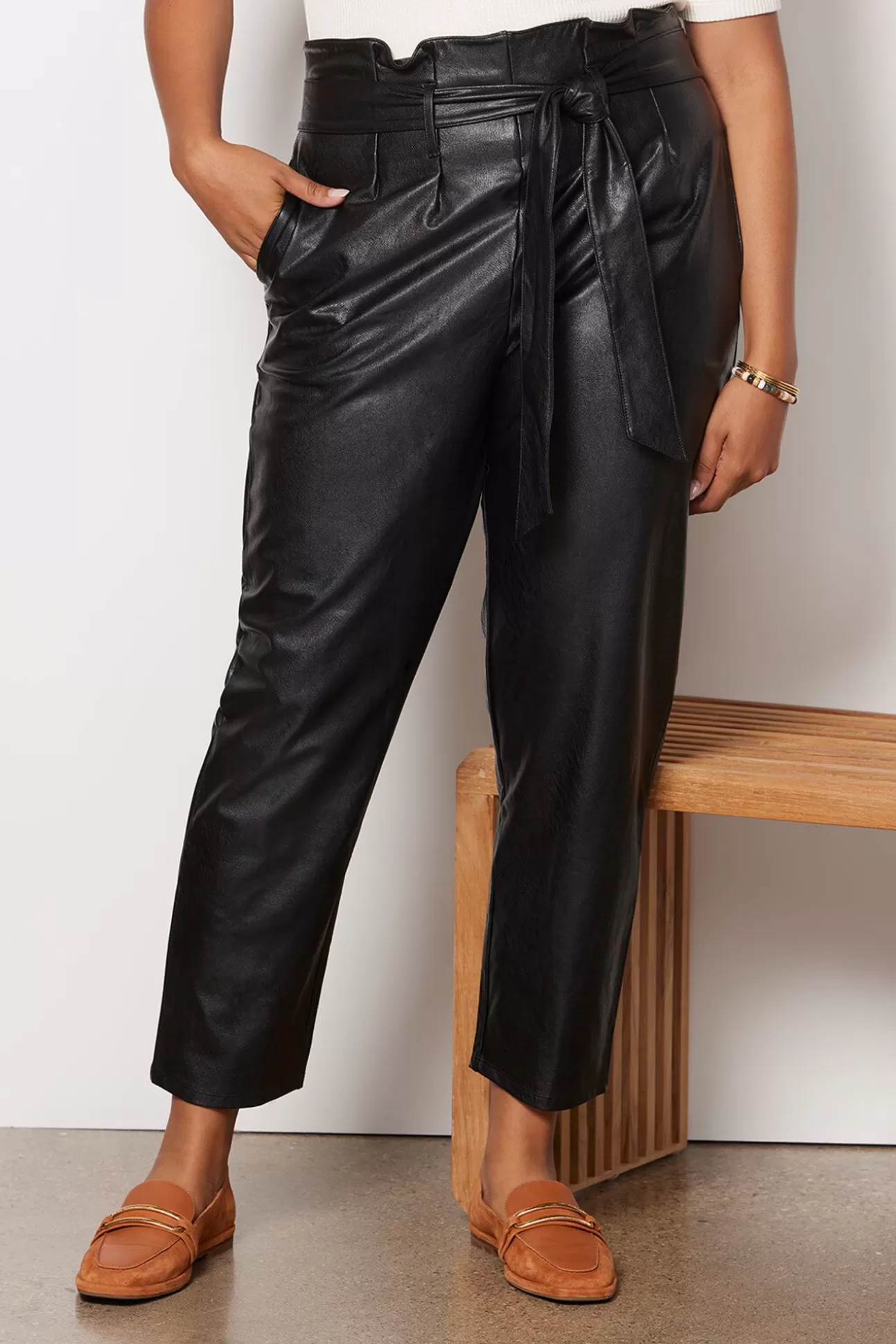 Faux Leather Paper-Bag Pant^COMMANDO Outlet