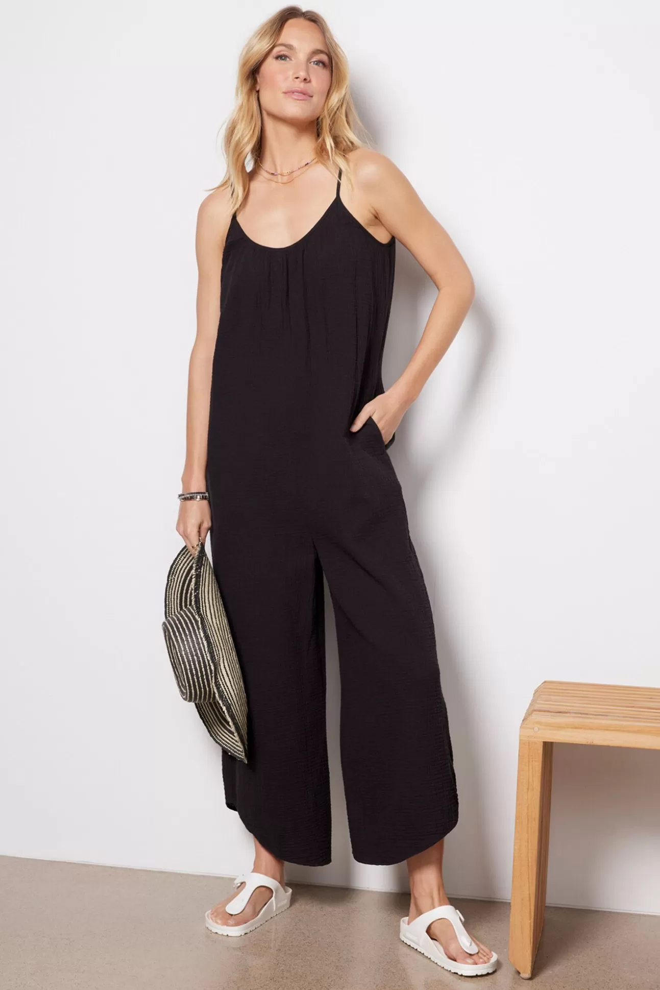 Flared Gauze Jumpsuit^Z SUPPLY Clearance