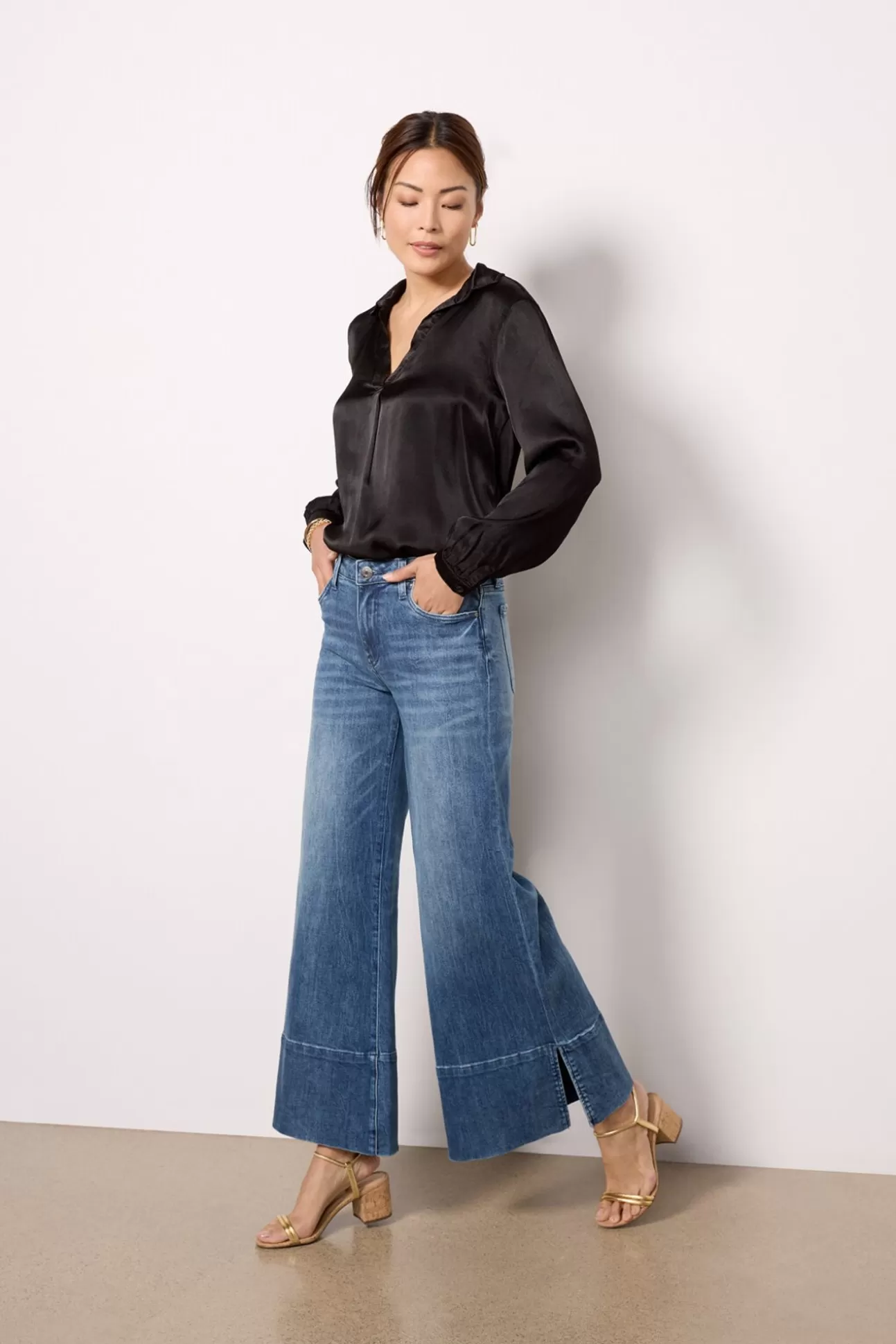 Goldie Wide Leg With Exaggerated Hem^KUT FROM THE KLOTH Cheap