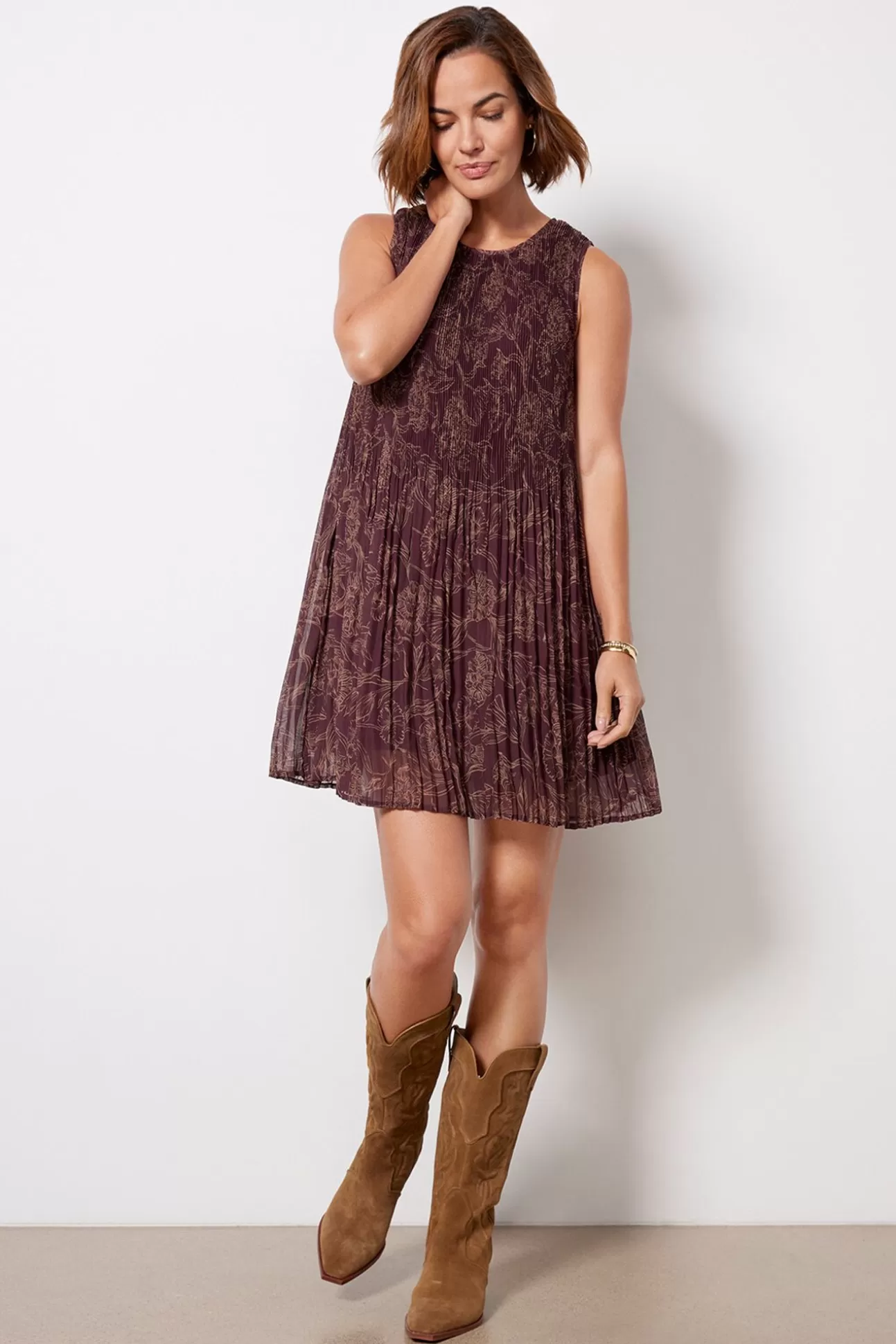 Hazel Pleated Dress^EVEREVE Outlet