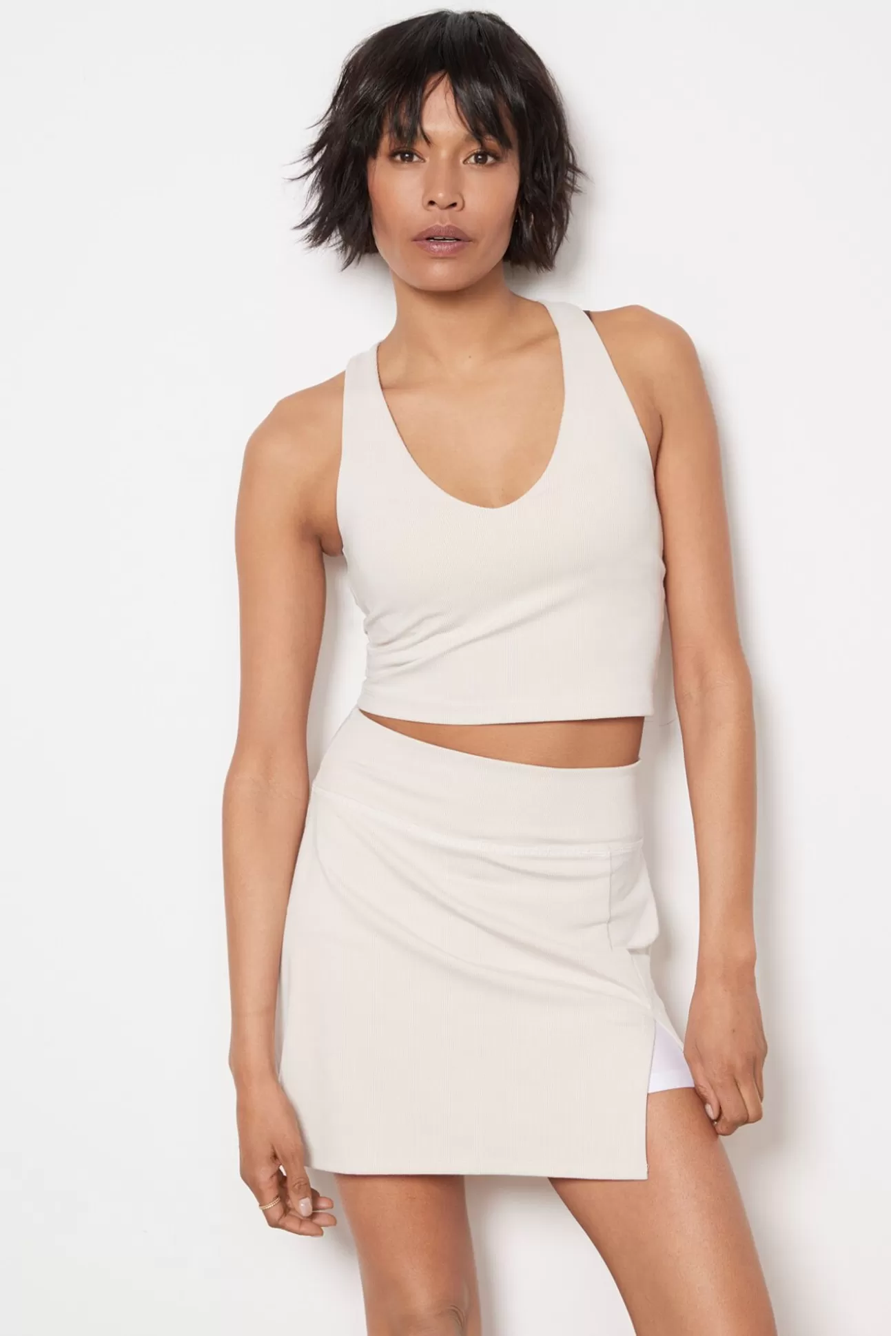 Heather Rib Fresh Cut Cropped Tank^BEYOND YOGA Clearance