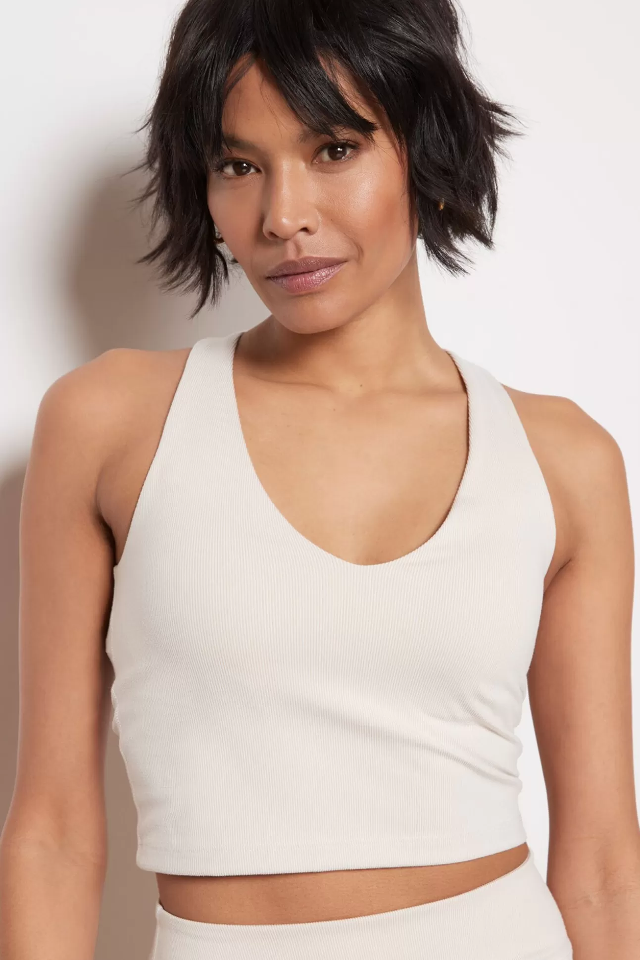 Heather Rib Fresh Cut Cropped Tank^BEYOND YOGA Clearance