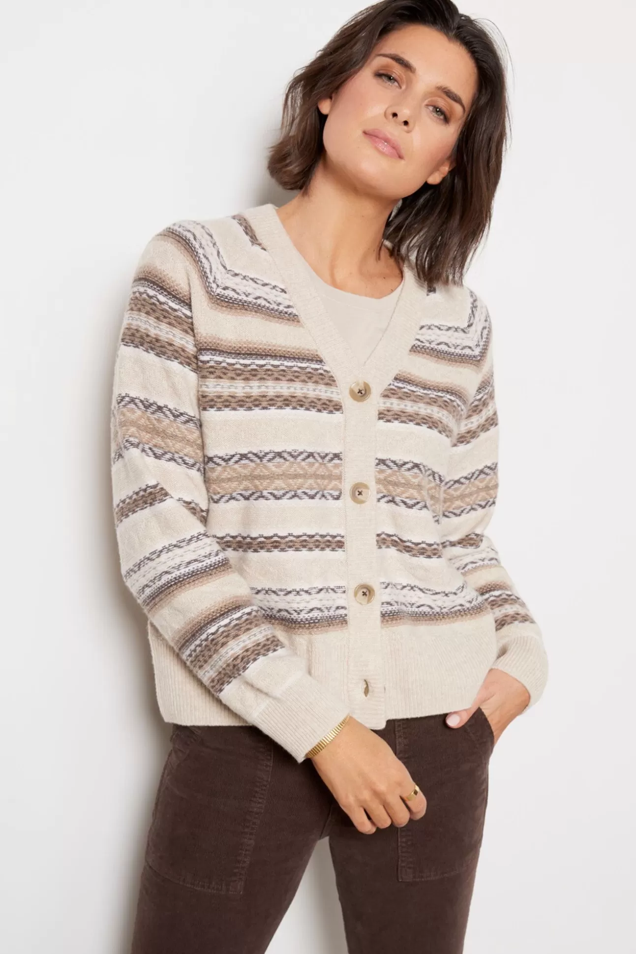 Highland Fair Isle Cardigan^FAHERTY Hot