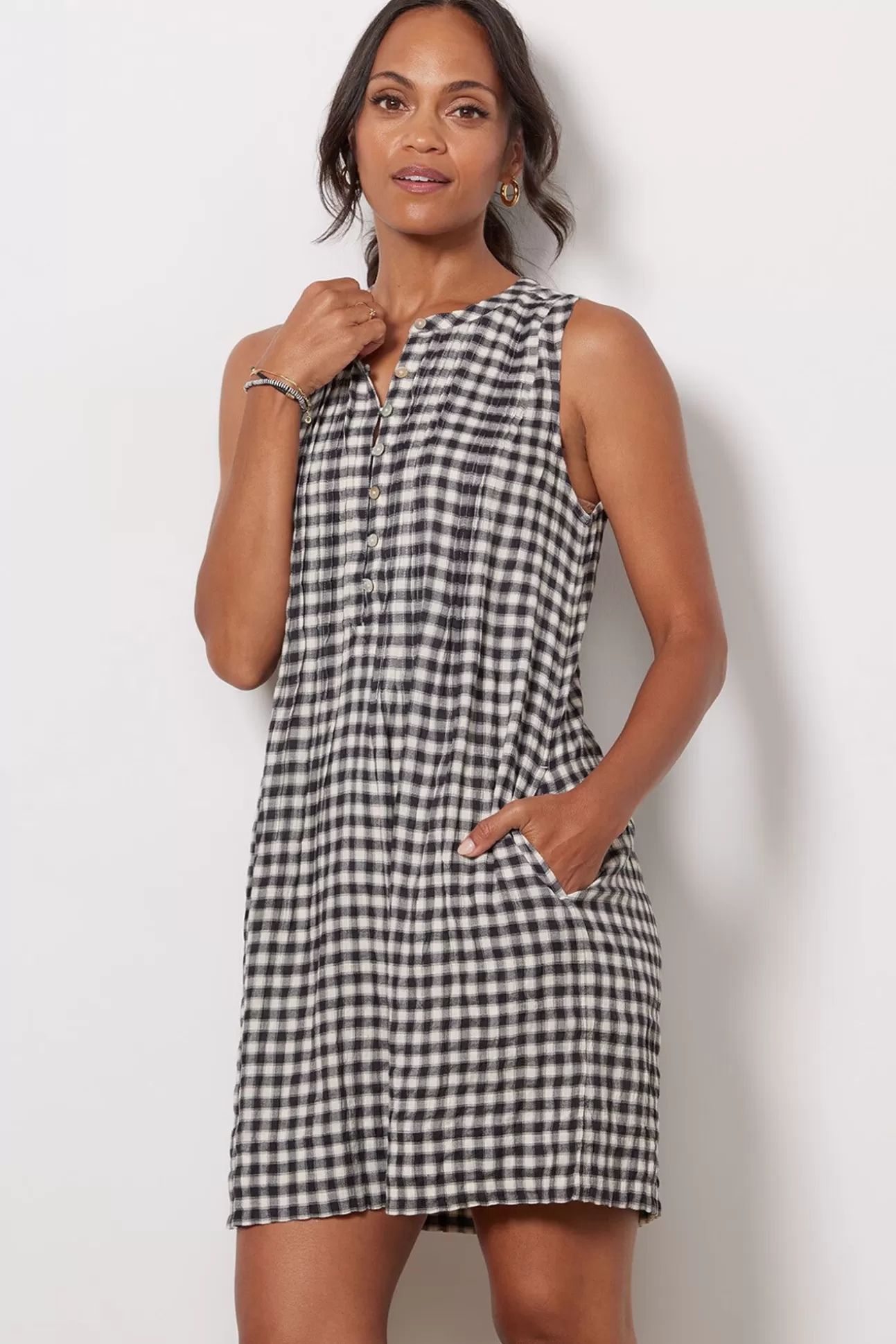 Isha Gingham Dress^FAHERTY Discount