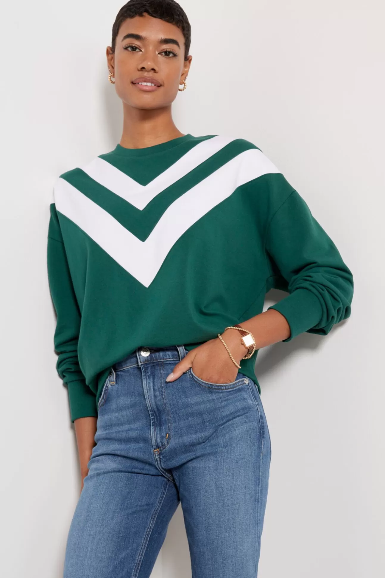 Juno Chevron Varsity Sweatshirt^EVEREVE Best Sale