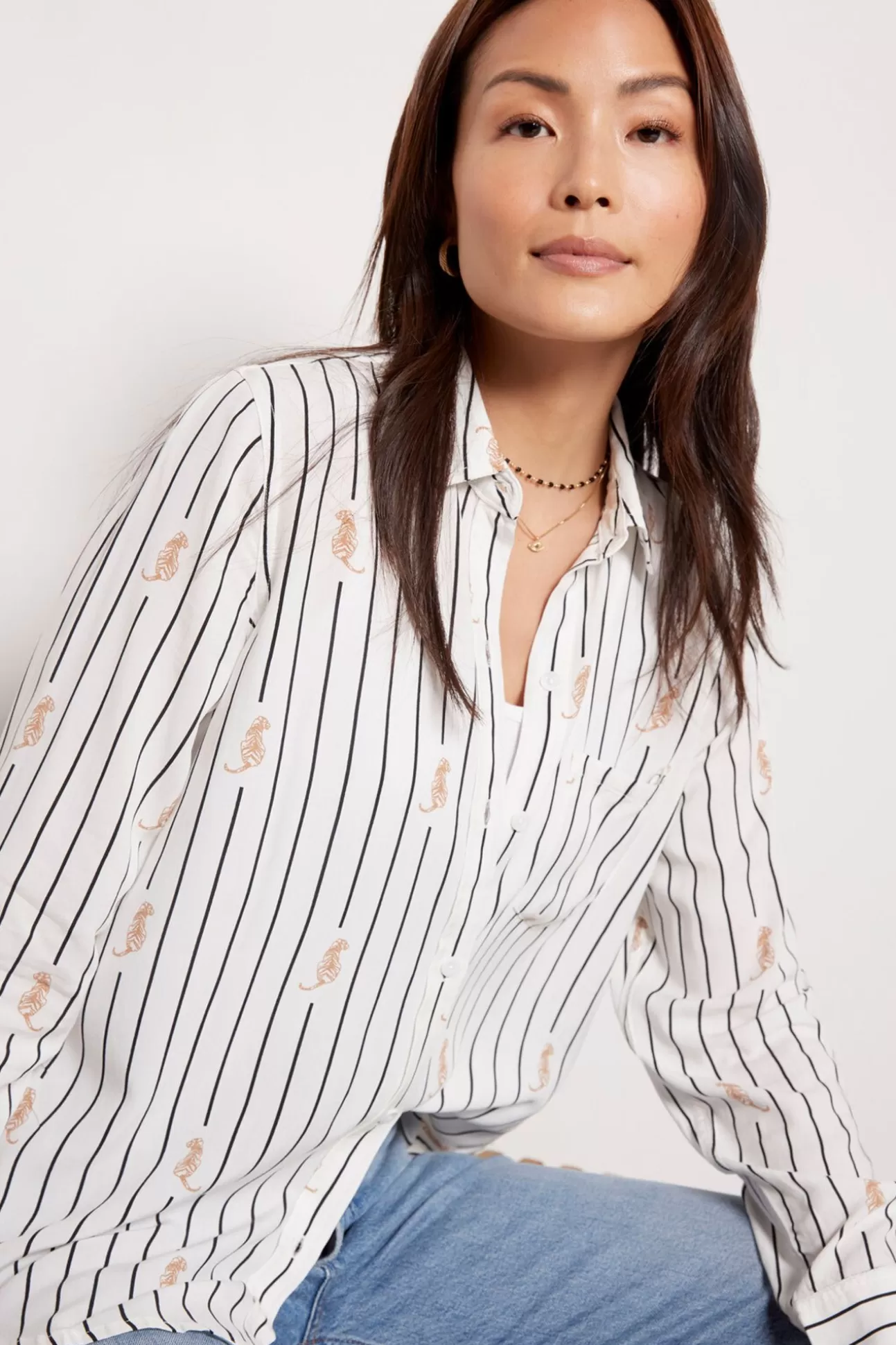 Kathryn Striped Tiger Shirt^RAILS Best