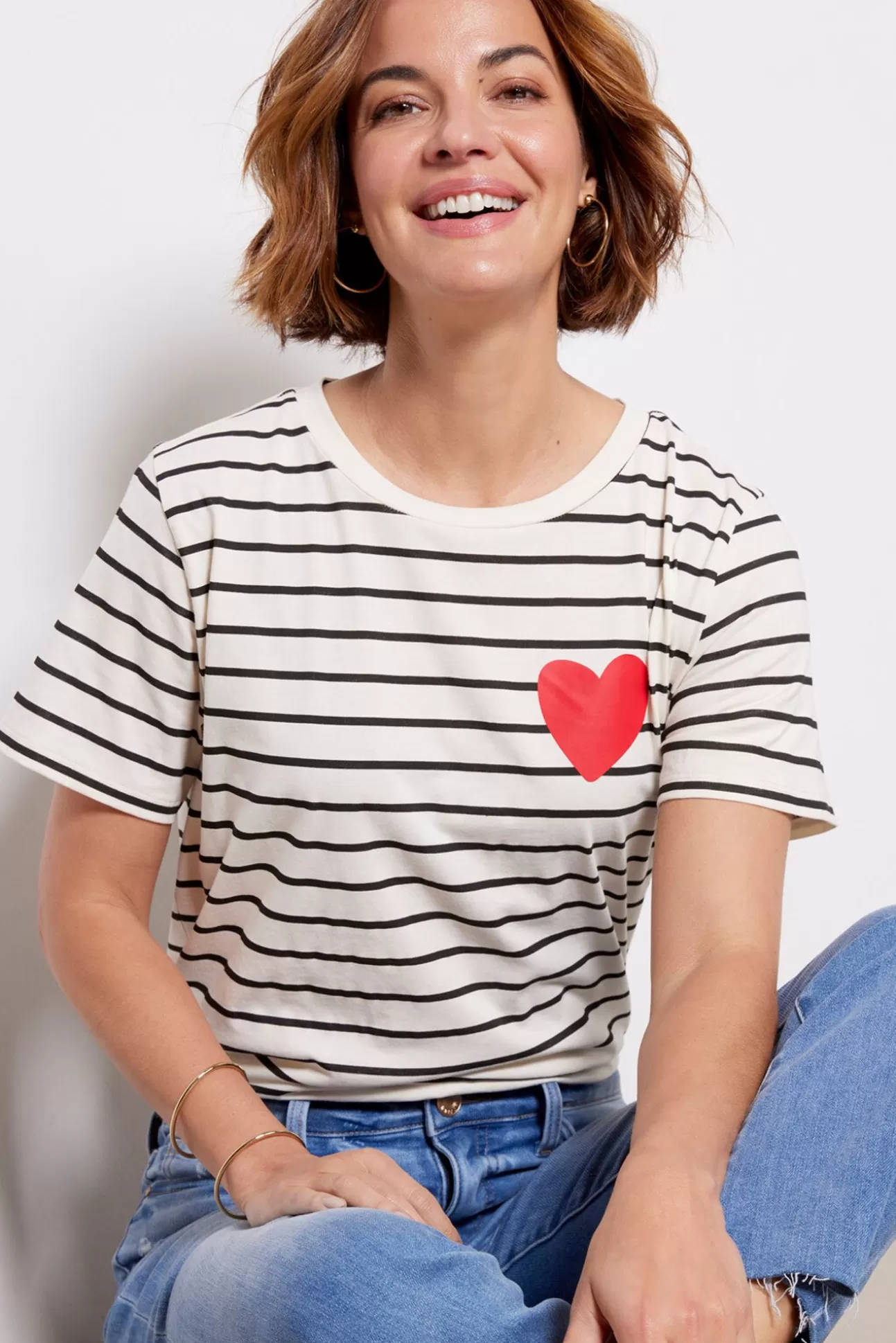 Lola Heart Stripe Tee^SOUTH PARADE Clearance