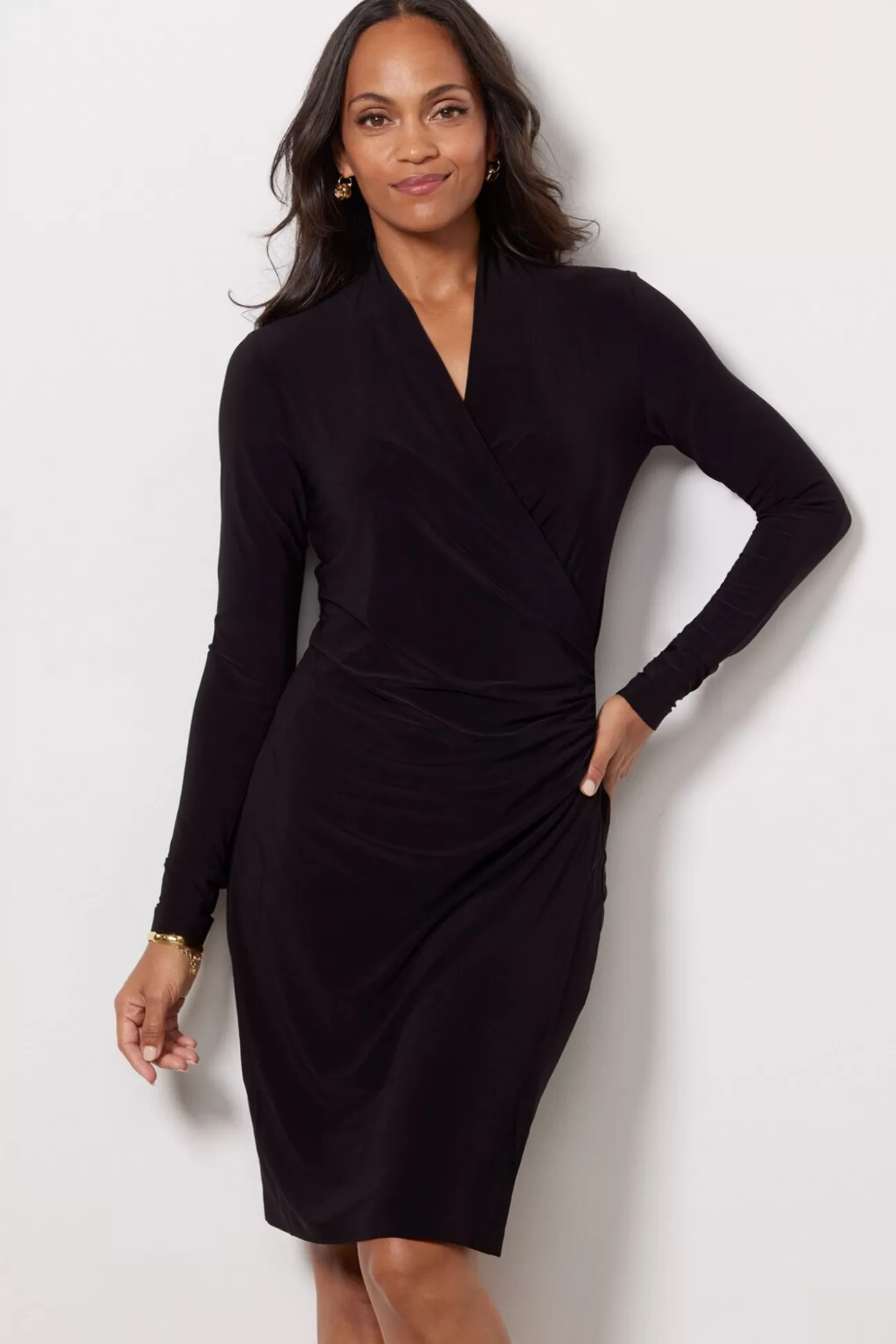 Long Sleeve Side Drape Dress^NORMA KAMALI Flash Sale