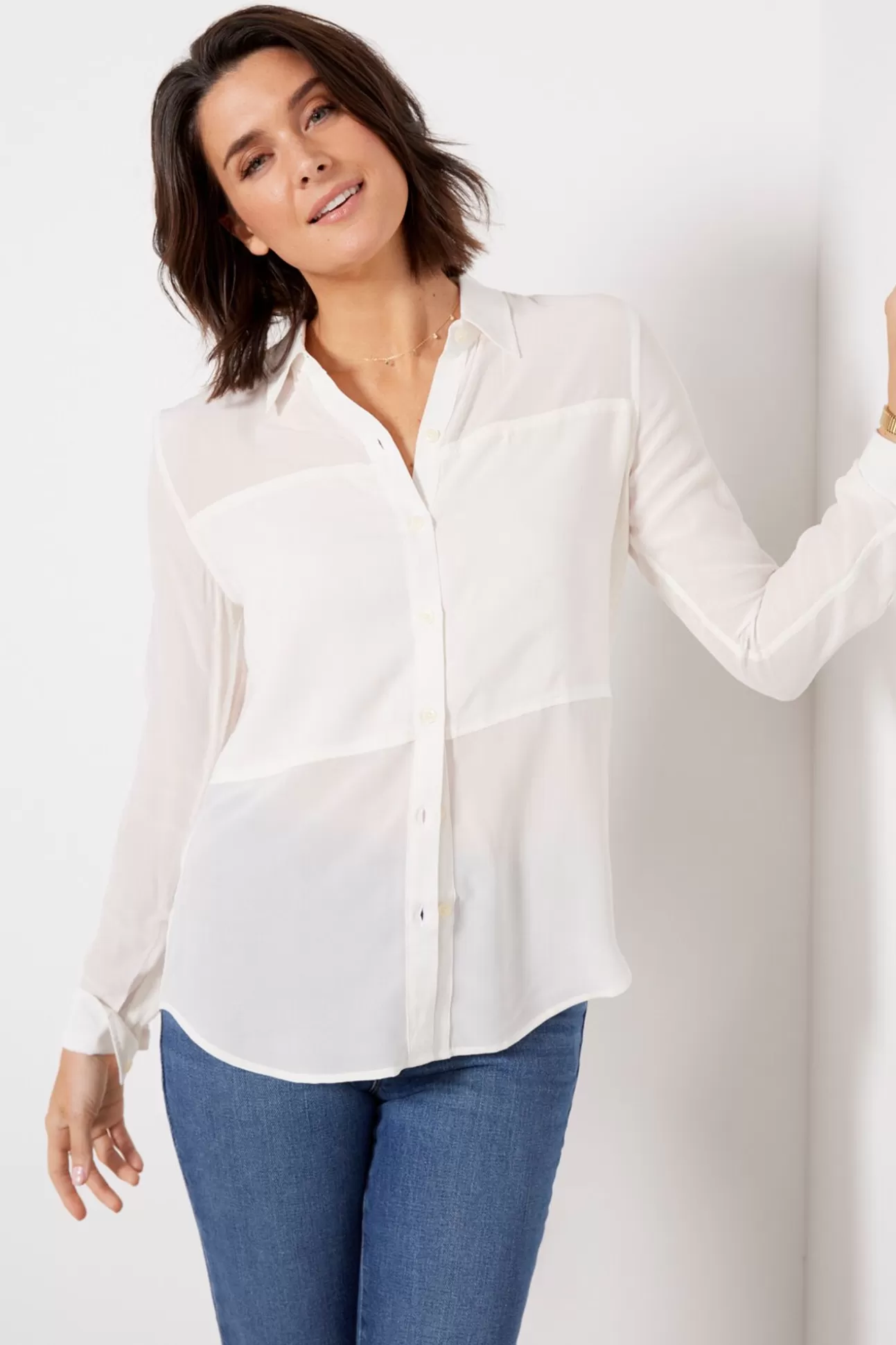 Low Maintenance Silk Button Down^SPANX Hot