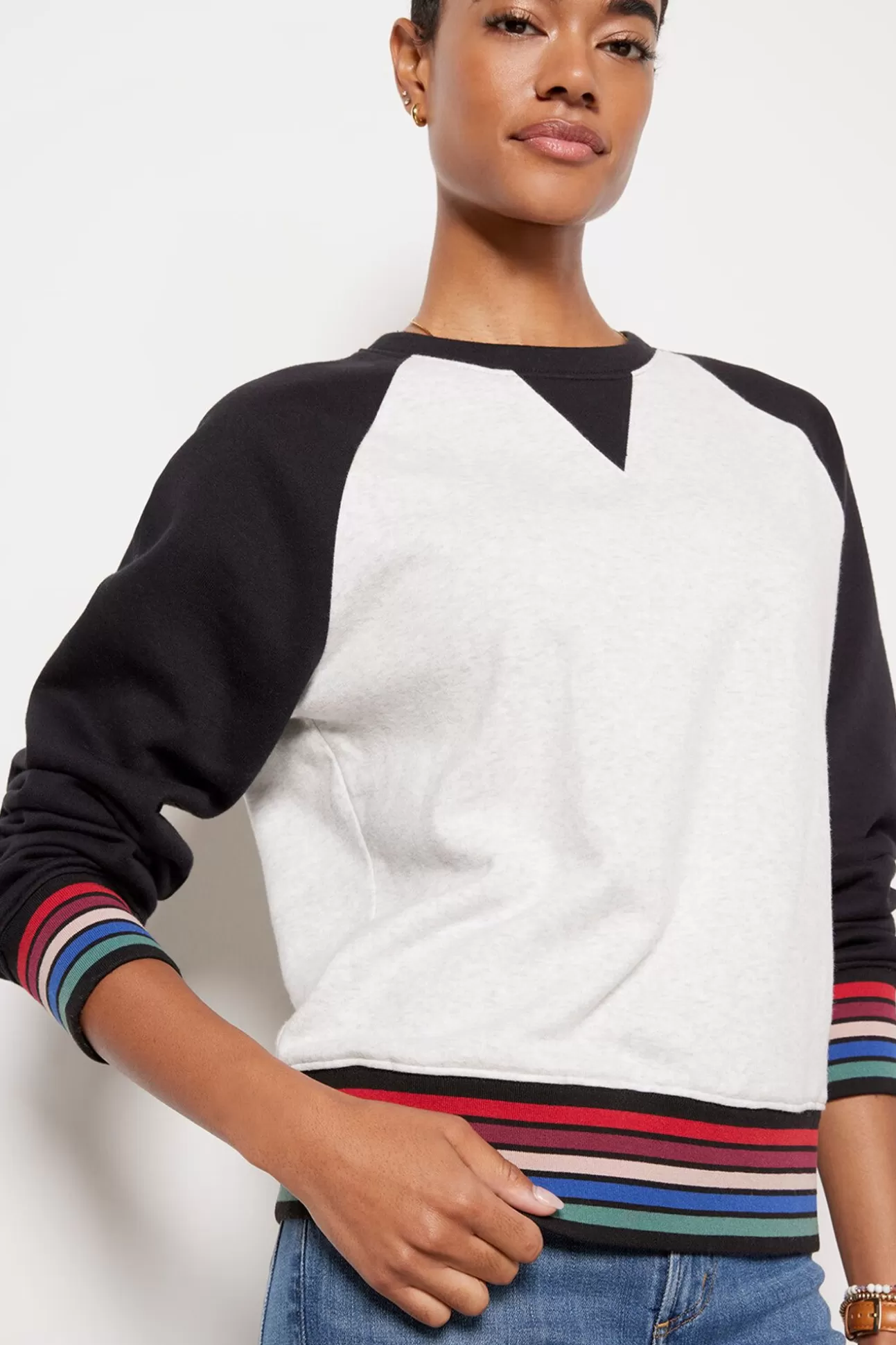 Luka Stripe Trim Sweatshirt^EVEREVE Online