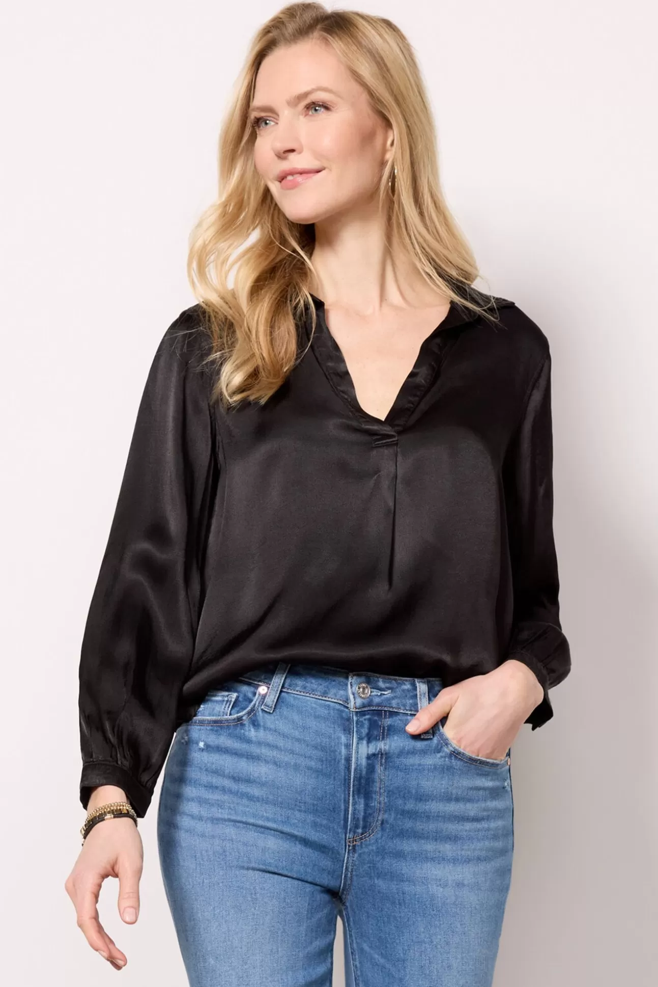 Luxe Matte Satin Blouse^CLOTH AND STONE Outlet