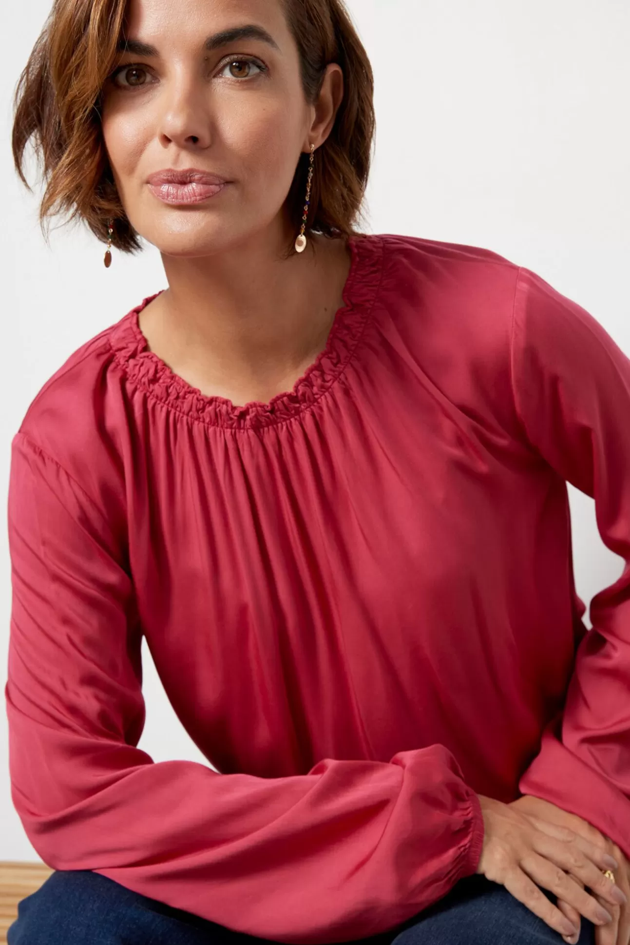 Luxe Satin Smocked Top^CLOTH AND STONE Best