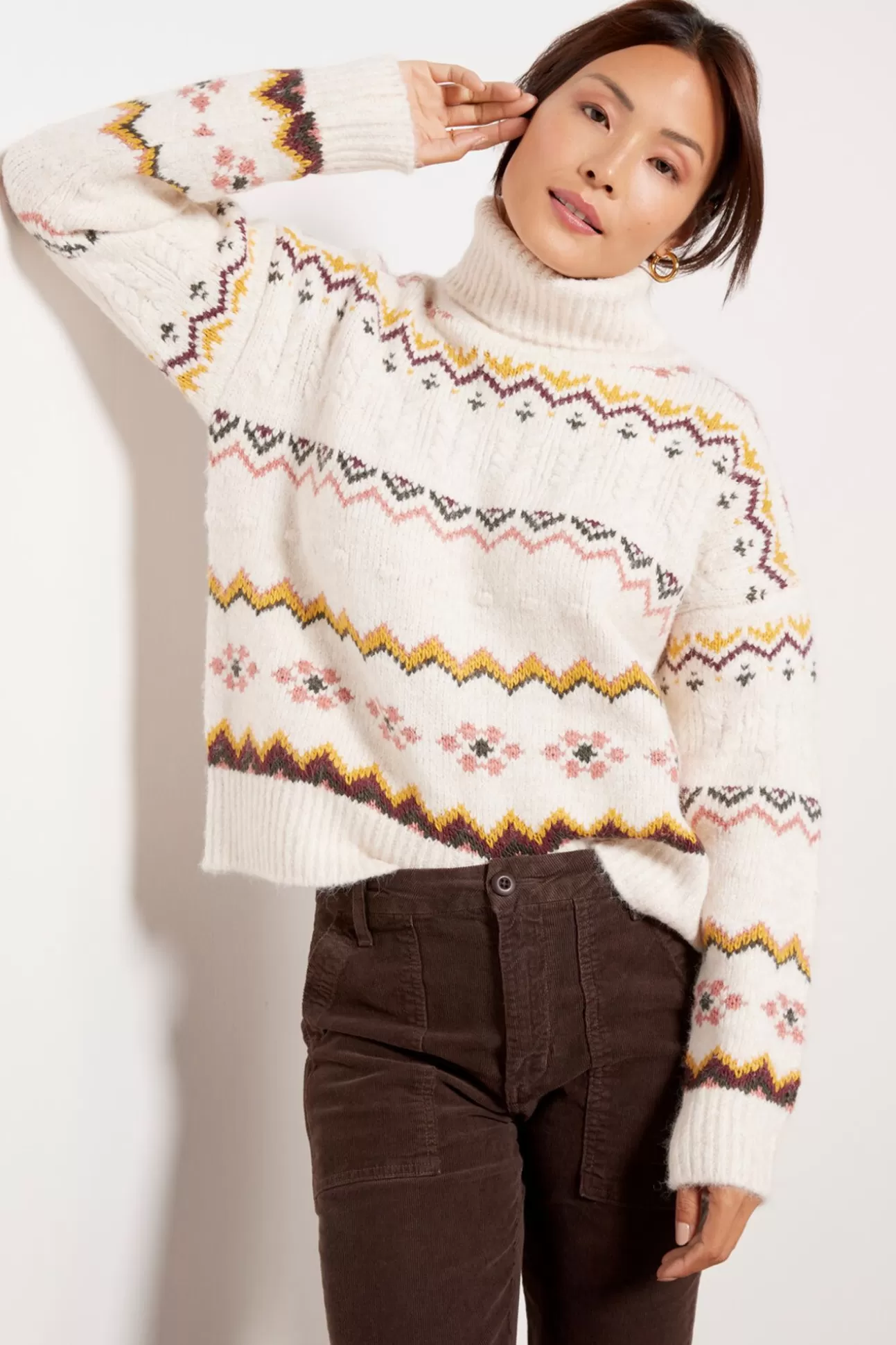 Lyra Fair Isle Turtleneck^EVEREVE Store