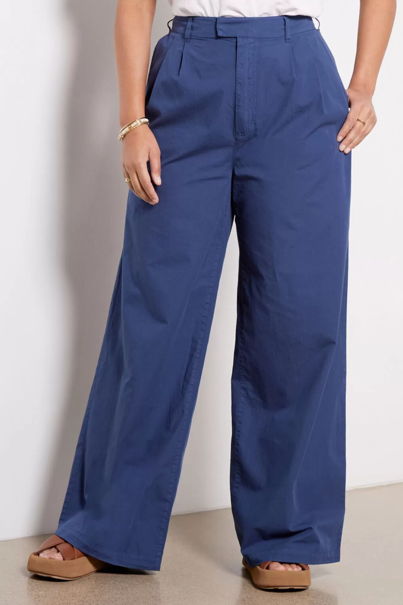 Poplin Wide Leg Trouser^MONROW Fashion