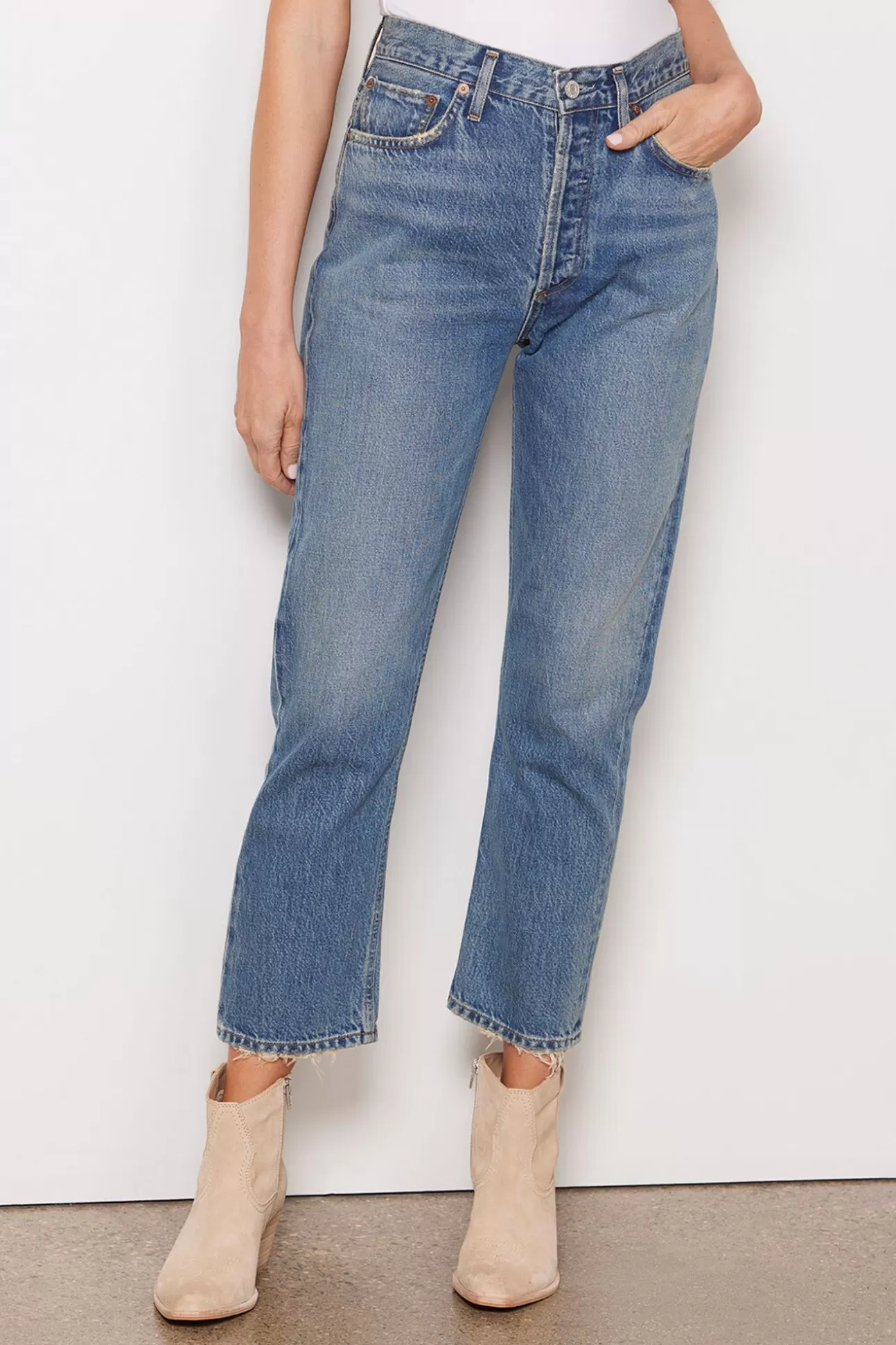 Riley High Rise Straight Crop Jean^AGOLDE Sale