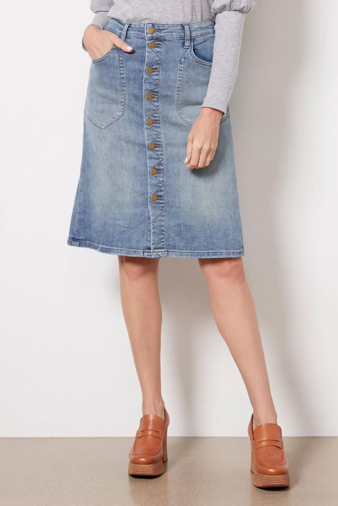 Rose Button Front Skirt^KUT FROM THE KLOTH Discount