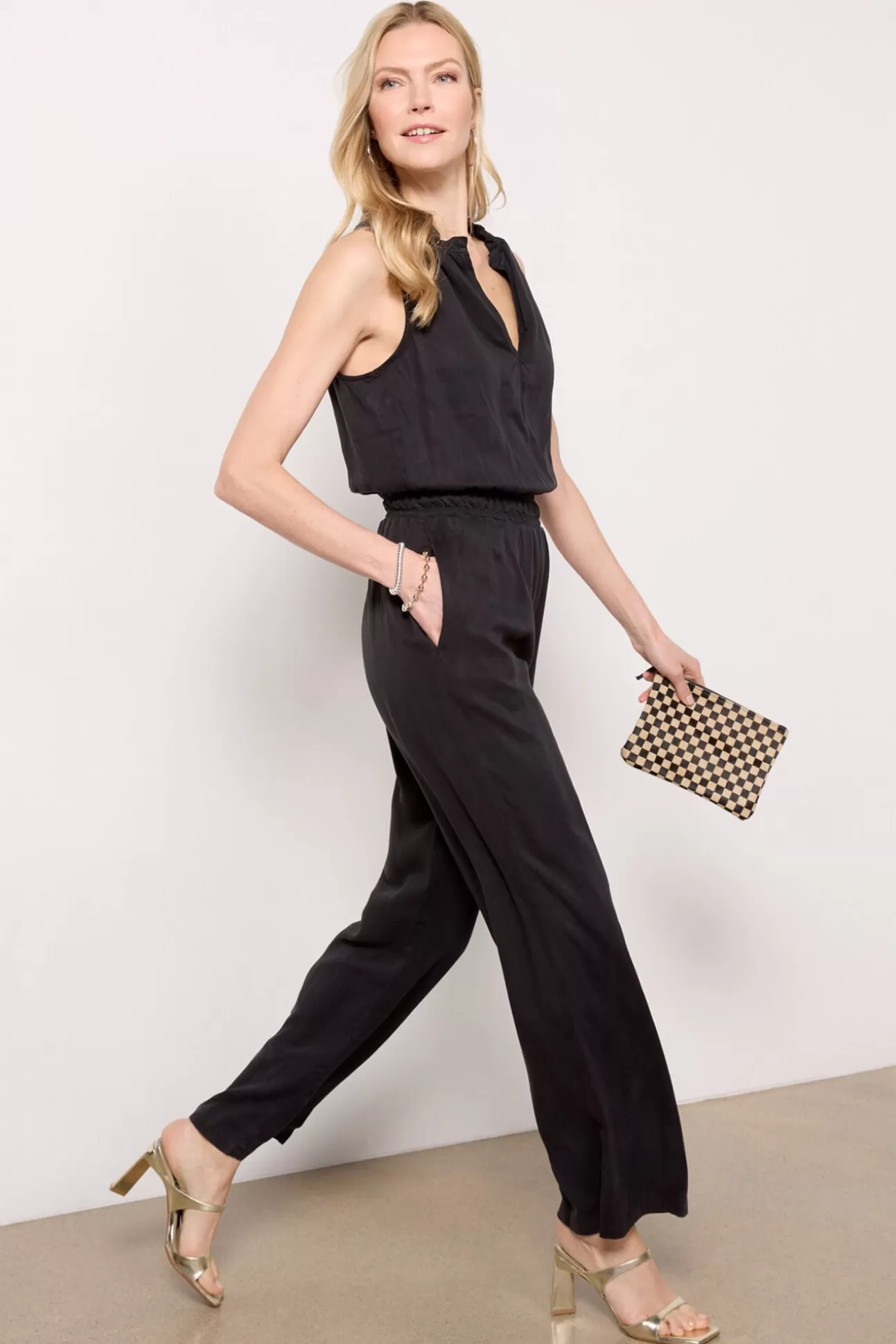 Ruffle Neck Wide Leg Jumpsuit^CLOTH AND STONE Flash Sale