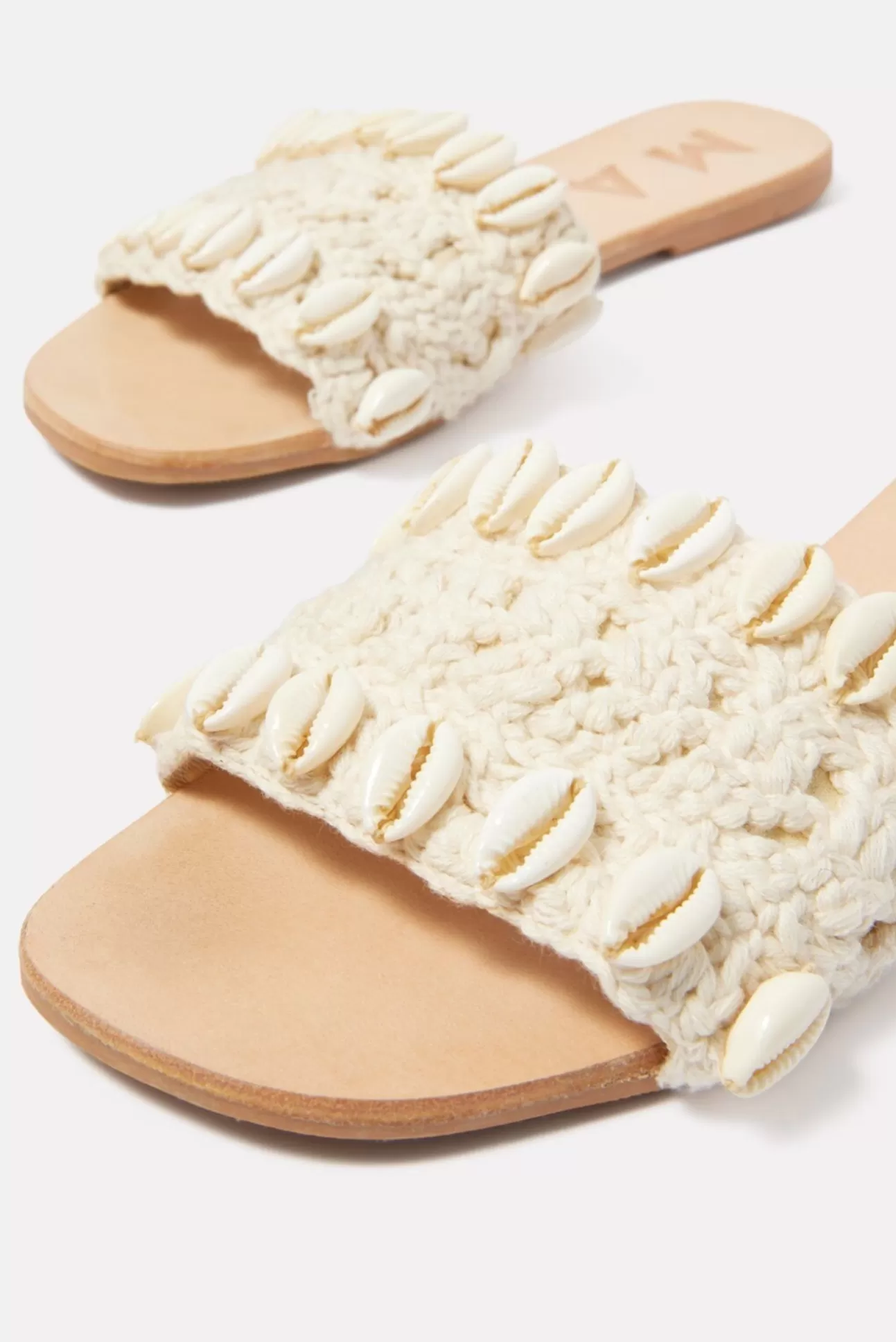 Shell Slide Sandal^MANEBI Fashion