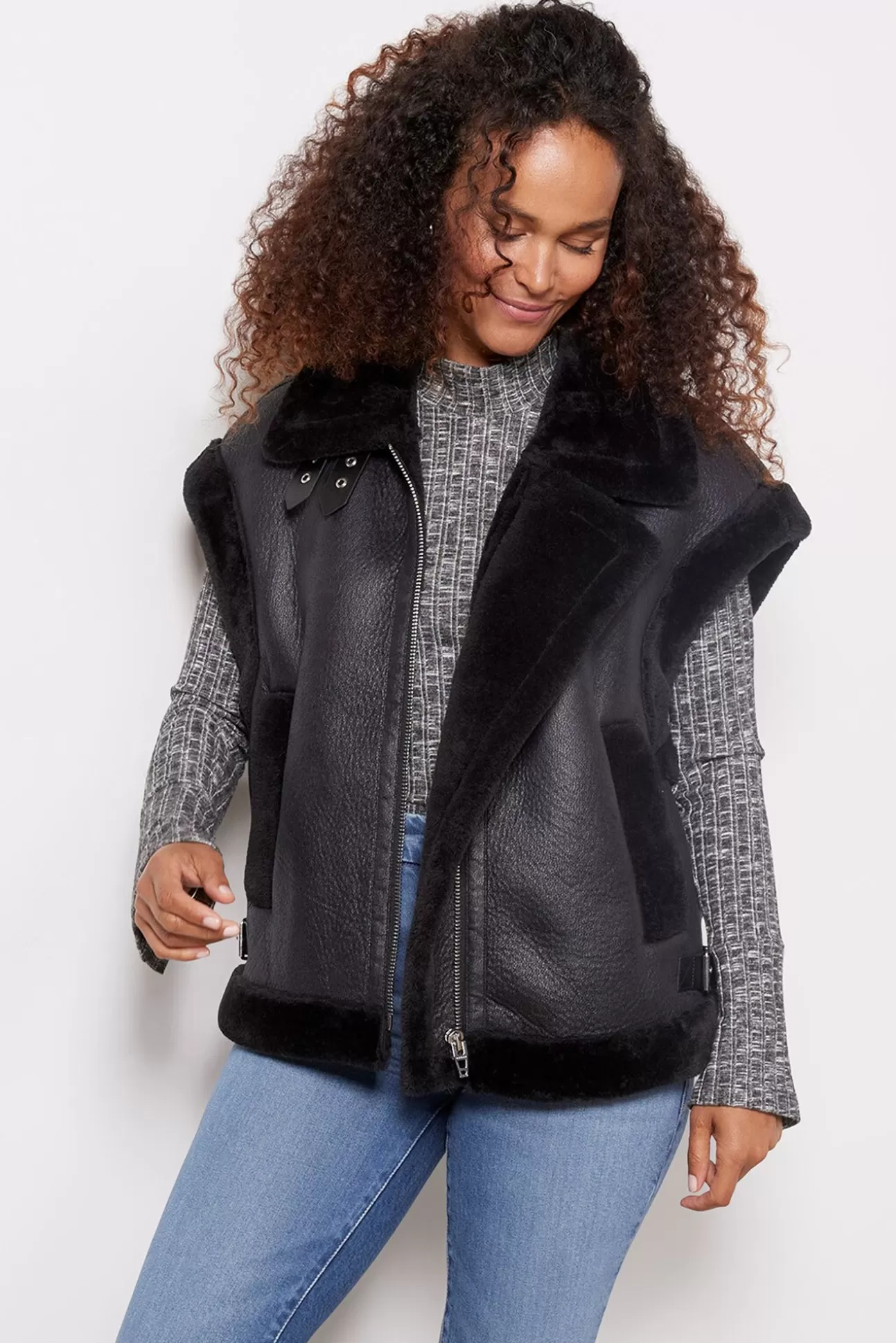 Sherpa Moto Vest^BLANKNYC Flash Sale