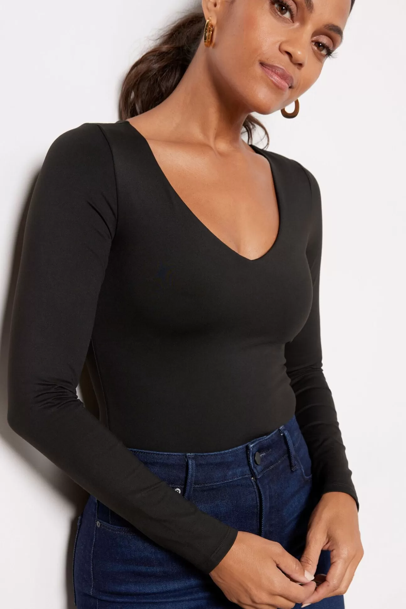 So Smooth V Neck Bodysuit^Z SUPPLY New