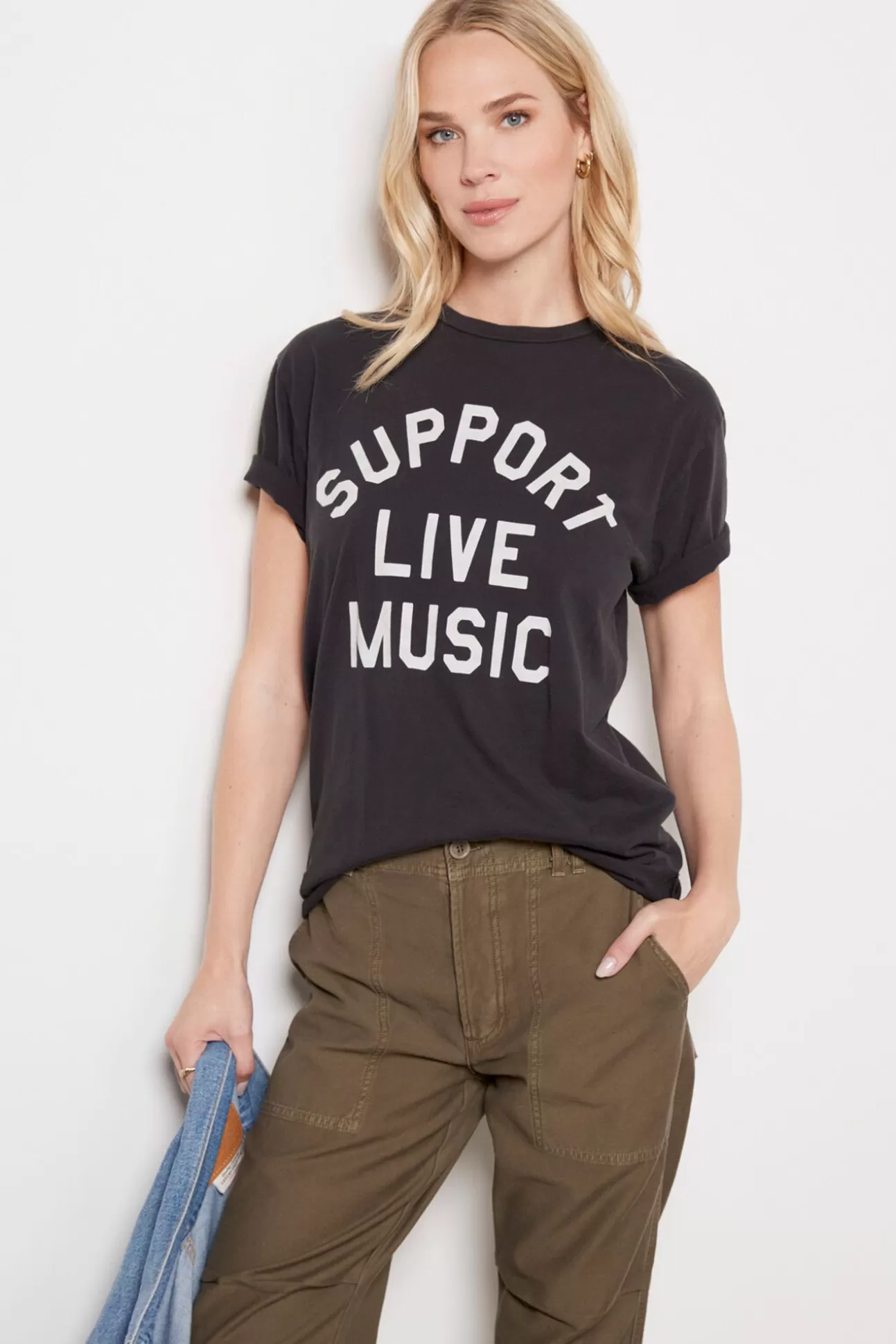 Support Live Music Tee^RETRO BRAND BLACK LABEL Hot