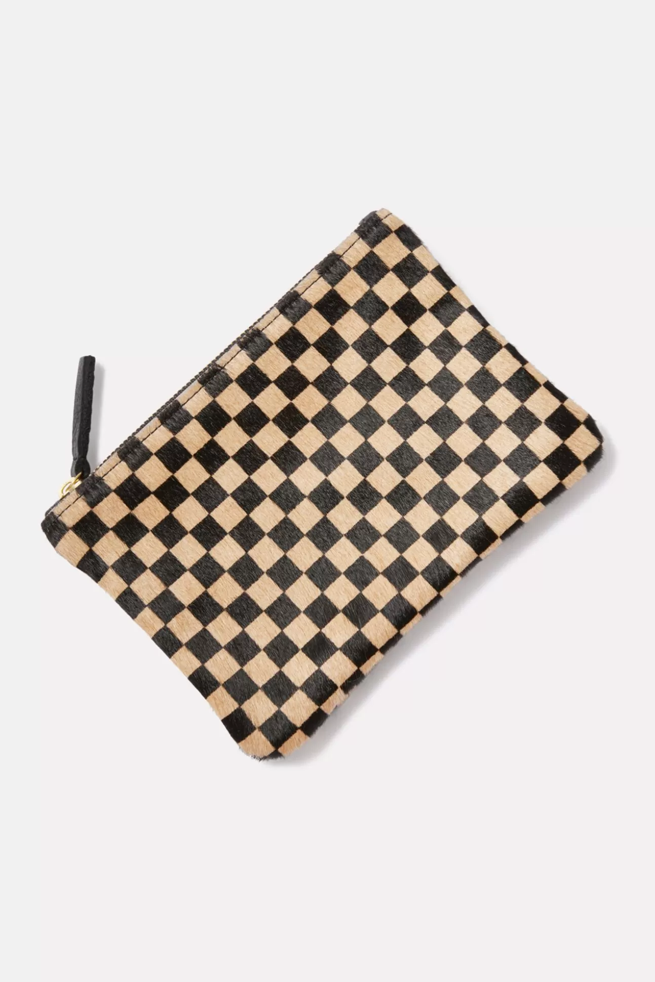 Tan/Black Check Cowhide Pouch^PRIMECUT Online